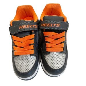 Heelys roller skate shoes youth size 2 gray and orange